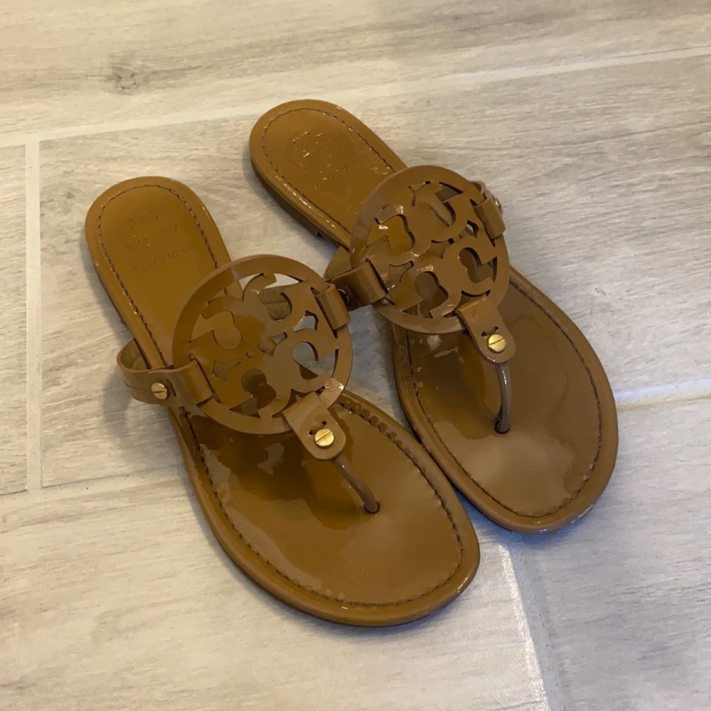 Tory Burch Miller Thong Sandals in Tan